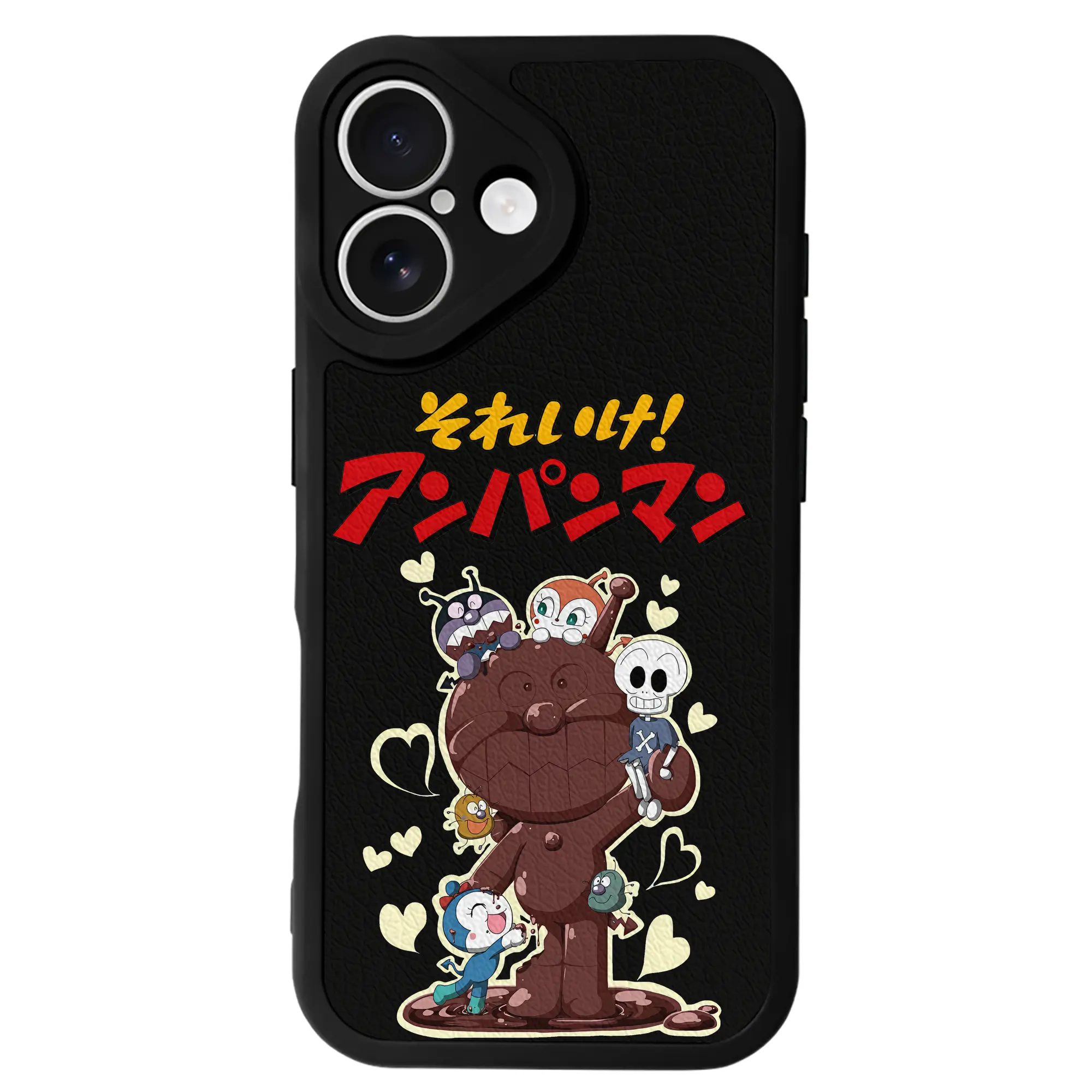 アンパンマン グッズ,ばいきんまん - IPhone 16シリーズ対応 ・ シリコンスマホケース ・ レザー調 ・ 高精度フィット ・ 耐衝撃 ・ ワイヤレス充電対応 ・ 精密カット